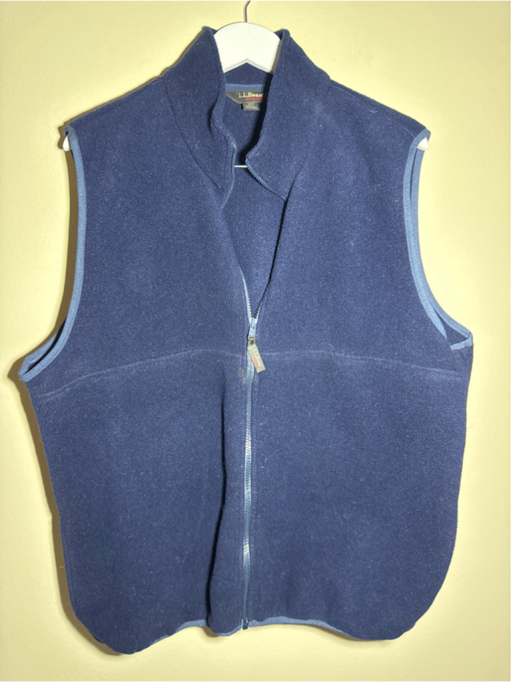 L.L.Bean Fleece Vest Blue Size M PTP 24”
